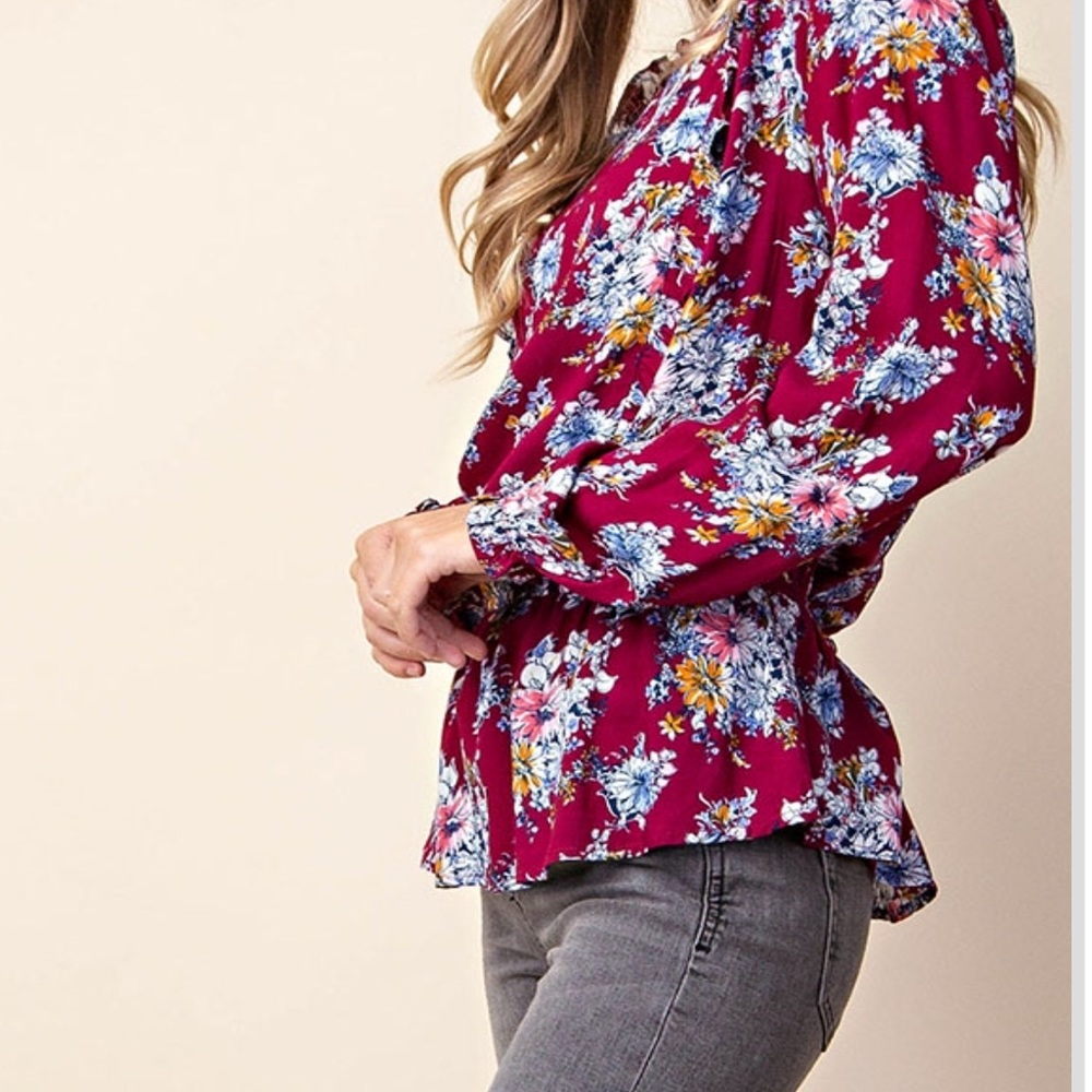 Kori America Peplum Blouse NWT - Picture 3 of 6